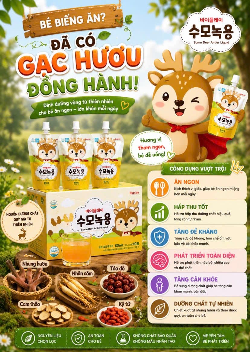 Gạc Hươu Non Sumo — chiết xuất nhung hươu 6